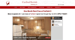 Desktop Screenshot of cardinalrentals.com