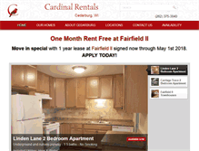 Tablet Screenshot of cardinalrentals.com